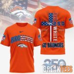 Denver Broncos NFL God America 250 Years Limited Edition 3D T Shirt