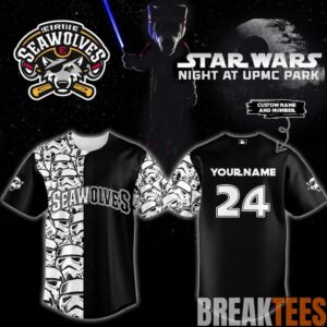 Erie Seawolves Star Wars Night At UPMC Park 2026 Game Baseball Jersey