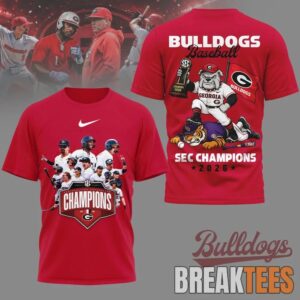 Georgia Bulldogs 2026 NCAA Sec Champions Red 3D T-Shirt
