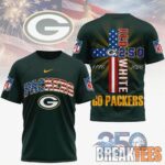 Green Bay Packers NFL God America 250 Years Limited Edition 3D T Shirt