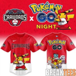 Hickory Crawdads Pokemon GO Night Minor Game Baseball Jersey