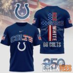 Indianapolis Colts NFL God America 250 Years Limited Edition 3D T Shirt