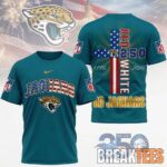 BreakTees 19 Jacksonville Jaguars NFL God America 250 Years Limited Edition 3D T Shirt