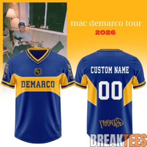 Mac Demarco 2026 World Tour Custom Football Jersey