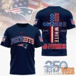 New England Patriots NFL God America 250 Years Limited Edition 3D T Shirt