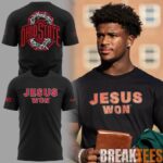 Ohio State Buckeyes JESUS WON Black TShirt 1