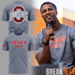 Ohio State Buckeyes JESUS WON Grey TShirt 1