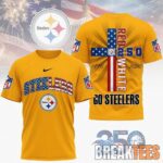 Pittsburgh Steelers NFL God America 250 Years Limited Edition 3D T Shirt