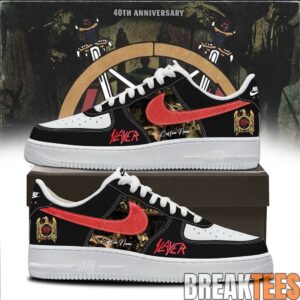 SLAYER Reign in Blood 40th Anniversary Custom Air Force 1 Sneaker