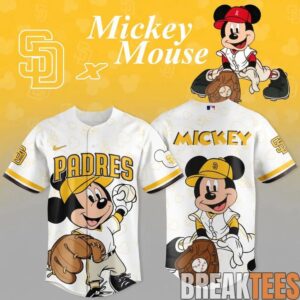 San Diego Padres Mickey Mouse 2026 Night MLB Crossover Baseball Jersey