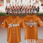 BreakTees 18 Texas Longhorns 2026 SEC Softball Tournament Champions Baseball Jersey