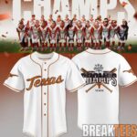 BreakTees 28 Texas Longhorns 2026 SEC Softball Tournament Champions White Baseball Jersey