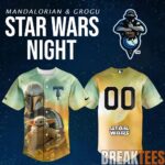 Tulsa Drillers x Star Wars Night Mandalorian Grogu Custom Baseball Jersey 1