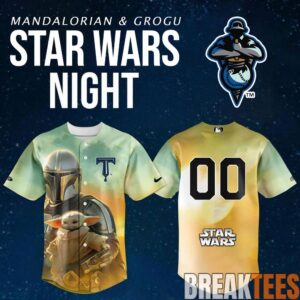 Tulsa Drillers x Star Wars Night Mandalorian Grogu Custom Baseball Jersey