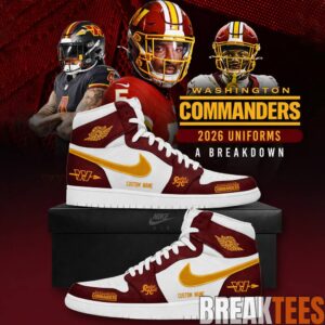 Washington Commanders Raise Hail Custom Air Jordan 1 Sneaker