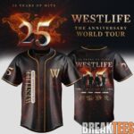 Westlife 25th Anniversary World Tour Golden Memories Baseball Jersey 1